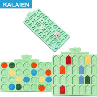 Bảng chữ cái chữ Silicone Khuôn nướng khuôn sô cô la, bánh quy, kẹo cao su dán kẹo, đất sét khuôn tự làm bánh trang trí Sugarcraft DIY fondant Silicone khuôn mẫu mới số mô hình không dính