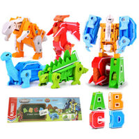 Bảng chữ cái chuyển đổi chữ cái tiếng Anh A-G Robot khủng long Đồ chơi giáo dục trẻ em
