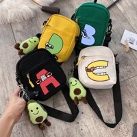 Bảng Chữ Cái Lore Túi Đeo Vai Hoạt Hình In Canvas Túi Đeo Ngang Thời Trang Trẻ Em Di Động Túi Vuông Túi Trang Điểm Du Lịch Túi Nhỏ Quà Tặng Sinh Nhật