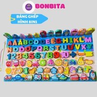 Bảng Chữ Cái Tiếng Việt, Bảng Chữ Cái gỗ Nổi Chữ Và Số Ghép Hình Học Phương Tiện Cho Bé Làm Quen Với chữ Cái Và Số