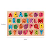 Bảng chữ cái tiếng việt in nổi bằng gỗ