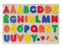Bảng chữ cái tiếng việt nổi in hoa và in thường – đồ chơi gỗ cho bé