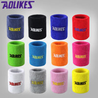 Băng cổ tay thấm mồ hôi cao cấp Aolikes - Tom Sport  - Trắng