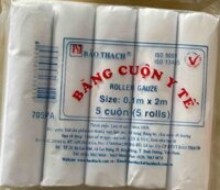 Băng cuộn 10x200cm Gói/5 cuộn( Băng cuộn y tế Bảo Thạch size 0,1m x 2m)