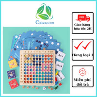 Bảng cửu chương nhân chia bằng gỗ cao cấp cho bé học tập CORACLE.