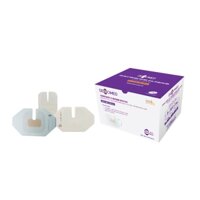 Băng dán cố định kim luồn vải không dệt, có gạc DECOMED (50 miếng/hộp)