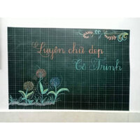 Bảng Decal dán tường. Bảng viết phấn có dòng kẻ ô ly tiểu học. Đồ dùng học tập cho bé. ( KT 80x120cm)