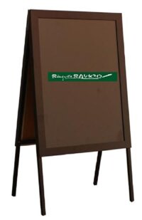 Bảng đen menu khung gỗ đen có chân 2 mặt - Bavico