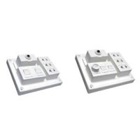 Bảng điện nổi CB 15A có 3 ổ cắm đôi 2 chấu và 2 công tắc 1 chiều+điều chỉnh sáng đèn 500VA B-CB15A2CD