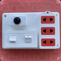 Bảng điện nổi Điện Quang - 1 ổ cắm 2 công tắc