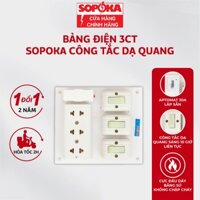 Bảng điện nổi SOPOKA 3CT 3 công tắc, 3 ổ cắm