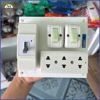 Bảng Điện - Táp Lô 1 CB, 2 Công Tắt, 1 Ổ Cắm 3 Lỗ SOPOKA