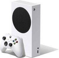 Bảng điều khiển Xbox Series S 512GB với độ phân giải 1440p, truyền phát 4K, Âm thanh 3D và WiFi màu trắng (Đã gia hạn) có bộ điều khiển không dây One Xbox.