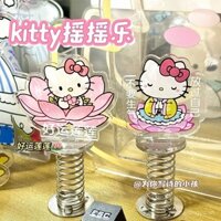 Bảng điều khiển xe Hello Kitty, lò xo rocker hoạt hình dễ thương, trang trí văn phòng, quà tặng xe hơi