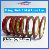 Băng dính 2 mặt nâu chịu lực chịu nhiệt cuộn 3 mét đủ kích thước - 6mm