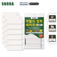 Băng dính 2 mặt Skora (18 miếng) băng keo 2 mặt dán tường tháo rời dễ dàng không để lại vết keo thương hiệu Hàn Quốc