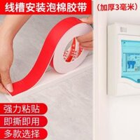 Băng dính 2 mặt xốp trắng màng đỏ băng keo xốp 2 mặt dán tường cố định đồ vật