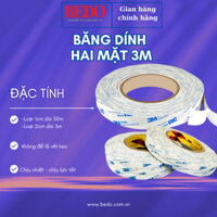 Băng dính 3M 9448A siêu dính Loại 1cm dài 50m của 3M chính hãng, và 2cm dài 3m, Dính mọi vật liệu, Không để lộ vết keo