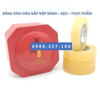 Băng dính dán hộp bánh kẹo, đồ ăn vặt, socola, dán các loại hộp nhựa và kim loại