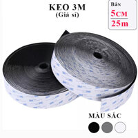 Băng dính gai có keo 3M cao cấp bản 5cm, velcro tape/ băng dính gai 3M đen, xám, trắng