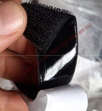 Băng dính nhám, dính gai, khóa nhám có keo sẵn chắc chắn bản rộng 2cm màu ĐEN