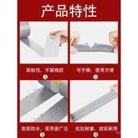 Băng dính thảm đỏ để cố định đường may, không để lại cặn, không dấu vết, băng vải một mặt chắc chắn, dải dày 5cm, 50m gói, bảo vệ gạch, băng màng sàn, chống mài mòn, sửa chữa, chống nước