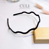 Băng đô cài tóc, Cài lượn sóng bản nhỏ nhiều màu xinh xắn - Culi accessories - Đen