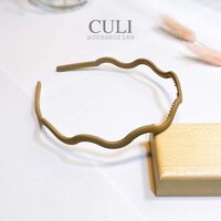 Băng đô cài tóc, Cài lượn sóng bản nhỏ nhiều màu xinh xắn - Culi accessories - Kem