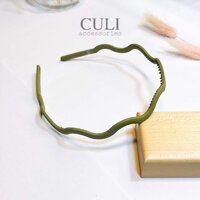 Băng đô cài tóc, Cài lượn sóng bản nhỏ nhiều màu xinh xắn - Culi accessories - xanh lá