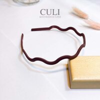 Băng đô cài tóc, Cài lượn sóng bản nhỏ nhiều màu xinh xắn - Culi accessories - NÂU