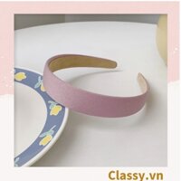 Băng đô cài tóc Classy bản lớn bọc vải màu nhiều màu xinh xắn phong cách vintage PK232 - PK232-NO19