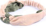 Băng Đô Cài Tóc Vải Thắt Bím Lụa Hàn Quốc Cao Cấp Màu Be-Xanh Ô Liu - Mã BD141