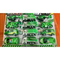 Bảng đồ chơi phương tiện giao thông, bảng đồ chơi oto xe máy máy bay màu xanh loại to đẹp