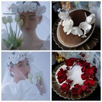 Băng đô cô dâu GOOTARDES Phụ kiện tóc thanh lịch hoa