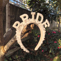 Băng đô cô dâu thời trang Hàn Quốc Băng đô ngọc trai thanh lịch Phụ kiện tóc cưới dành cho nữ