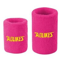 Băng đô đeo cổ tay chặn mồ hôi thể thao Aolikes A0235 Chính hãng - Hồng Cánh Sen,1 Đôi 2 Chiếc