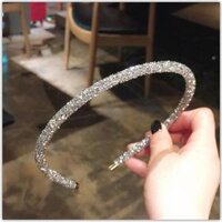 Băng đô đính đá lấp lánh phong cách Hàn siêu kute - Trắng