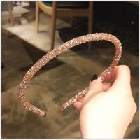 Băng đô đính đá lấp lánh phong cách Hàn siêu kute - Hồng