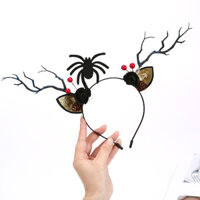 Băng đô Halloween quả bí cam, nhện cài tóc hóa trang xinh đẹp, cài tóc cosplay hóa trang xinh đẹp màu đen huyền bí