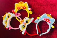 Băng đô kẽm nhung Đầu Lân (nhiều màu)