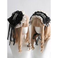 Băng đô Maid chính hãng, chương đêm thứ bảy, màu đen và trắng, phong cách cổ điển thanh lịch, phụ kiện tóc KC, băng đô DOLL Sense Rita