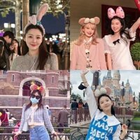 Băng đô Ngôi sao Disney Delu Băng Đô Tai Thỏ Lingna Belle băng đô Mickey Kẹp Tóc Thiên Đường Minnie kiểu mới