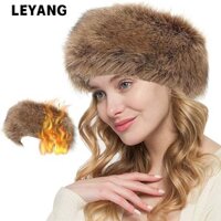 Băng đô nữ mùa đông LEYANG, Băng đô lông thú giả ấm áp đàn hồi, Hot Furry Soft Faux Fur Ear Warmers Nữ