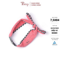 Băng đô nữ POÊMY tai thỏ, có chun điều chỉnh kích thước, nhiều màu sắc, kiểu dáng trẻ trung - Đỏ hoa đại