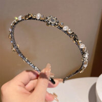 Băng đô retro Palace, dây buộc tóc ngoài trời, kẹp tóc, băng đô pha lê đơn giản, đính kim cương, W8UE