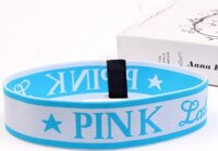 Băng Đô Thể Thao Chữ Pink Latte - Màu Trắng Phối Xanh Dương