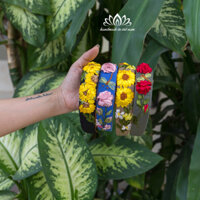 Băng đô thêu hoa ruy băng, cài tóc, món quà độc đáo