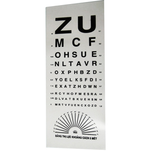 Bảng đo thị lực chữ ZU