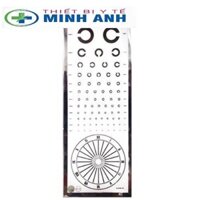 BẢNG ĐO THỊ LỰC CÓ ĐÈN CHỮ C CÓ NÚM ĐIỀU CHỈNH