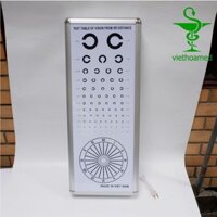 Bảng đo thị lực có đèn chữ C dạng hộp, bảng đèn thử thị lực kiểm tra thị lực